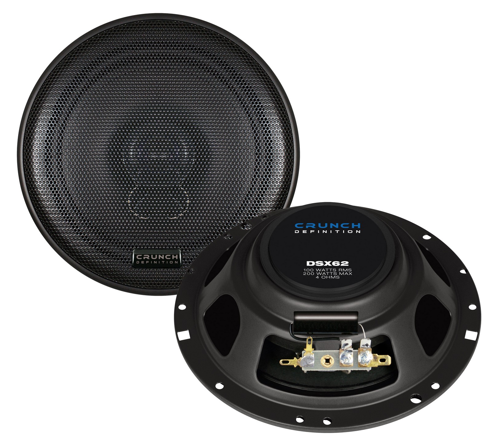 Crunch DSX42-10cm/100mm Auto Lautsprecher/Boxen/Speaker kompatibel für Chevrolet Spark/Daewoo Matiz